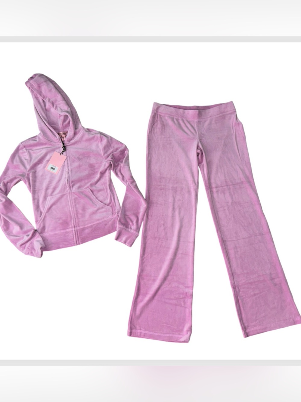 JUICY COUTURE FLORAL BLOOM OG BLING RHINESTONE VELOUR TRACKSUIT SWEATSUIT NWT - Picture 10 of 16